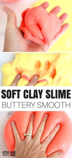 soft clay slime is an easy and fun activity for toddlers to play with