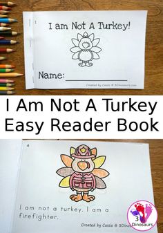 Math For Kindergarten, Thanksgiving Coloring Page, Read And Color, Turkey Easy, Easy Reader Books, Coloring Pages Easy