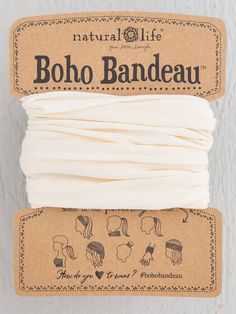 Solid Boho Bandeau|Cream-view 1 Bandeau Outfit, Bandeau Headband, Cute Tube Tops, Boho Bandeau, Effortless Outfit, Long Sleeve Outerwear, Boho Headband, Natural Life, Outfit Maker