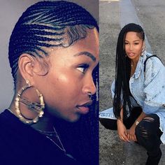 Beautiful braids on @lashontae by #lasvegasbraider @7milesbraids  VoiceOfHair.com | Find hairstyles and hair tips! Side Cornrows, Find Hairstyles, Box Braid, Feed In Braid, Side Swept