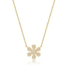 This Elegant Flower Necklace, Crafted From 14k Gold, Brings A Delicate Touch Of Luxury To Any Look. Adorned With Natural Diamonds, Its Sparkling Petals Make It The Perfect Statement Piece For Both Everyday Wear And Special Occasions. Available In Three Stunning Metal Colorsrose Gold, Yellow Gold, And White Goldthis Necklace Offers Versatility To Match Your Personal Style. Necklace Information Diamond Type : Natural Diamond Metal : 14k Gold Metal Color : Rose Gold, Yellow Gold, White Gold Total C Luxury Yellow Gold Diamond Necklace With Flower Pendant, White Gold Flower-shaped Necklace With Diamond Accents, Fine Jewelry White Gold Flower-shaped Diamond Necklace, Gold Flower-shaped Necklace With Diamond Accents, Fine Jewelry Yellow Gold Flower-shaped Diamond Necklace, Natural Gold, Diamond Flower, Elegant Flowers, Flower Necklace