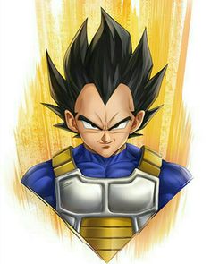 the dragon ball gohan character is wearing blue and gold armor, with his eyes wide open