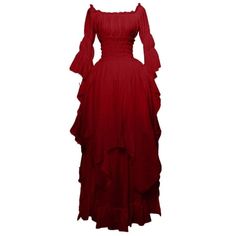 Women's Long Sleeve Neck Dress Floor Length Cosplay Dress Please check the Size Chart before order. If you are not sure the size, please send message to us. Features: 1.It is made of high quality materials,durable enought for your daily wearing 2.Very cool to wear ,New Look 3.Vintage design can make you more lovely and vitality, 4.This Long Dress is perfect for those days! Product information: Season:Fall Gender:Women Occasion:Cosplay Material:Polyester Pattern Type:Solid Style:Casual, Sleeve length:Full Length:Regular Sihouette:Pencil Fit:Fits ture to size Thickness:Standard How to wash:Hand wash Cold,Hang or Line Dry What you get:1XWomen Dress Size: XL.  Color: Red.  Gender: female.  Age Group: adult. Medieval Costume Women, Sundress Dress, Medieval Dress, Classy Wedding, Formal Casual, Vestidos Vintage, Gothic Dress, Peasant Dress, Cosplay Dress