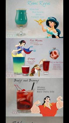 the history of disney's cocktails and how they are made in photoshopped