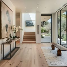 the entryway is clean and ready for guests to use it as a focal point