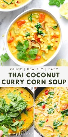 thai coconut curry soup in a white bowl