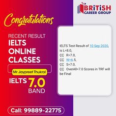 an advertisement for the ielts online class