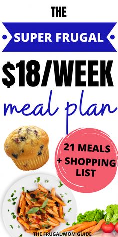 Get in on this one week budget meal plan and get the 7 breakfasts, 7 lunches, 7 dinners & 7 snacks + a cheap grocery list of items that cost ONLY $18! Cheap Grocery List For Two, Meal Plan Cheap, Grocery List For Two, Cheap Grocery List, Cheap Groceries, Grocery Shopping List, Food Budget, High Protein Meal Prep