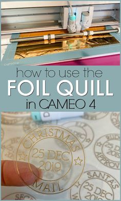 how to use the foil quill in cameo 4 with text overlaying