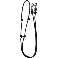 a black leash with two hooks on it