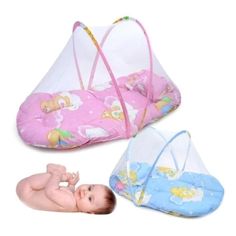 three baby items including a sleeping bag and a bassinet are shown in this image