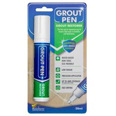 White - Grout Pen Tile Paint Marker: Waterproof Tile Grout Colorant and Sealer Pen - Grout Pen Grey Tile Paint, Grey Tile Grout, White Tile Paint, Grout Renew, Grout Paint, Grout Pen, Dark Grey Tile, Paint Tile, Cream Tile