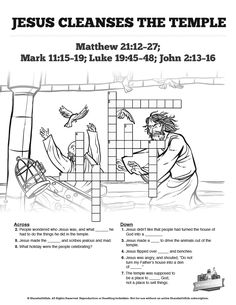 the jesus cleans the temple coloring page