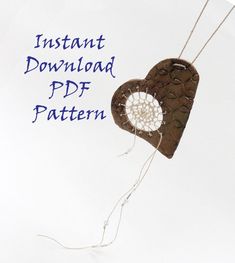 an image of a heart shaped kite flying in the sky with words instant download pdf pattern