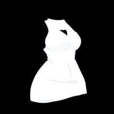 the silhouette of a woman's body is shown in white against a black background