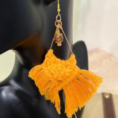 Handmade Orange Macram With Glass Bead Dangle Boho Style Earrings Designs By Forte Earrings 1 For Price Listed 2 For $17 3 For $21 These Unique Earrings Was Handcrafted By Me. These Boho Style Earrings Are Perfect For Any Outfit Handmade By Designs By Forte Bohemian Orange Tassel Earrings, Adjustable Beach Earrings With Latkans, Bohemian Orange Tassel Earrings For Festivals, Adjustable Latkans Earrings For Beach, Orange Bohemian Earrings For The Beach, Bohemian Orange Earrings For The Beach, Bohemian Orange Earrings For Beach, Adjustable Orange Tassel Earrings, Orange Dangling Beads Earrings For Beach