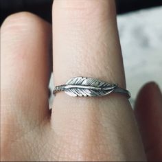 Handcrafted Sterling Silver Feather Stacking Ring. This Ring Features A Shimmery Hammered Sterling Silver Band Set With A Sterling Silver Feather Charm. I Can Create This Ring In Any Size From 1-16 Including Quarter, Half And Whole Sizes! If You Don’t See Your Size Listed, Just Let Me Know What Size You Need And I Will Create It For You! Feather Ring Silver, Feather Ring, Hammered Sterling Silver, Silver Feather, Feather Charms, Ring Color, Sterling Silver Bands, Stacking Ring, Stacking Rings