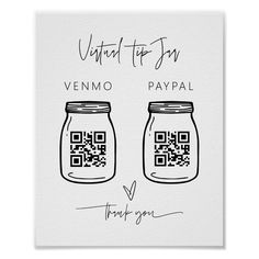 two jars with qr code on them and the words, united to go vermo