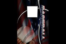 an american flag with baseballs on it