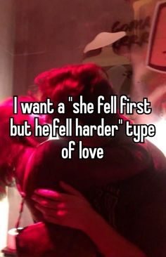 two people hugging each other with the text i want a she fell first but he'll