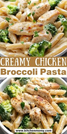 creamy chicken and broccoli pasta is an easy dinner that's ready in less than 30 minutes