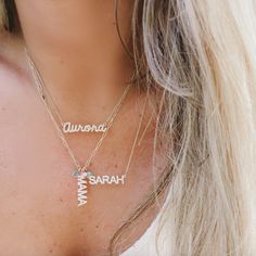 The RIAVA DIAMOND SCRIPT Name Necklace features the name of your choice in a dainty script font with handset diamonds. A 6 character name measures approximately 1" width and 1/4" height. Please note that the starting price applies to a 2-letter name, each additional letter features an up-charge. Due to its custom nature, please allow 4-5 weeks for this item to ship. White 14k Gold Nameplate Necklace, Personalized 14k Gold White Name Necklace, White Nameplate Necklace With Names, Personalized White 14k Gold Name Necklace, 14k Gold Name Necklace In White, White Diamond Nameplate Necklace, White 14k Gold Name Necklace, Customizable White Name Necklace, Diamond Accents Name Necklace For Gift