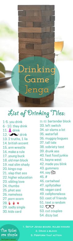 the drinking game jere list is shown