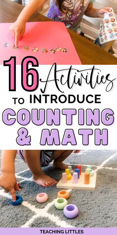 https://www.teachinglittles.com/16-activities-to-introduce-counting-and-math-to-your-toddler Teaching Preschoolers, Lesson Plans For Toddlers, Teaching Toddlers, Activities Preschool, Learn To Count, Math Activities Preschool, Teaching Preschool, Learning Numbers