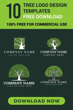 10 Free Tree Logo Design Templates Tree Logo Design Ideas, Tree Logo Design Inspiration, Logo Design Ideas Creative, Logo Design Graphics, Tree Logo Design, Tree Logo, Font Combinations, Tree Logos