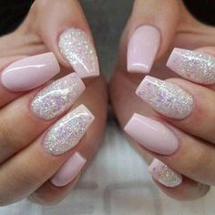 Ombre Nails Glitter, French Nail Art, Prom Nails, Accent Nails, Nail Art Hacks, Cute Nail Designs, Nail Arts