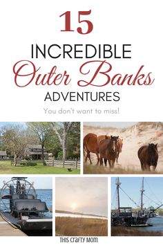 an advertisement for the book, 15 incredible outer banks adventures you don't want to miss