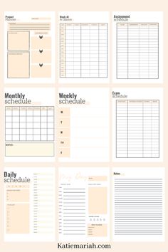 Amazing Ways to Increase Your Productivity In 5 Steps - | Printable Planner For Moms by  Brian Peterson Diy Academic Planner, Exam Planner Ideas, College Student Planner Printable Free, Exam Study Planner Printable Free, Study Planner Printable Free Student, Student Planner Printable Free Templates, Korean Study Planner Printable, Academic Planner Ideas, Student Planner Ideas