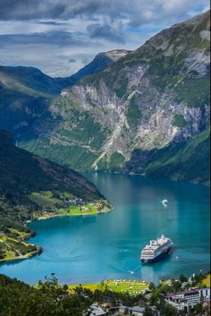 Geirangerfjord in Norway Beautiful Norway, Visit Norway, Voyage Europe, Alam Yang Indah, Beautiful Places In The World, Most Beautiful Places