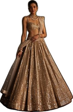 Lehenga For Bride, Mirror Blouse, Vani Vats, Wedding Illustrations, Gold Lehenga, Indian Lehenga Choli, Embroidered Lehenga, Wedding Illustration, Indian Wedding Wear