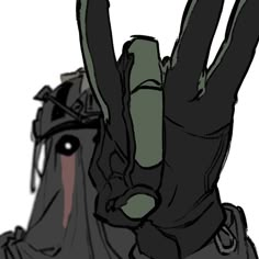 a drawing of a pair of gloves with their hands in the air