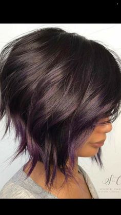 Stacked Bob Haircut, Hairstyle Inspiration, Layered Hair, Purple Hair, Hairstyle Ideas