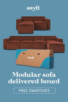 the modular sofa is delivered boxed with free swiffs for only $ 1, 500