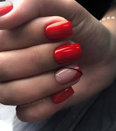 Red Gel Nails Designs Short, Red Gel Nails Ideas, Red Gel Nails Short, Short Red Nails Ideas, Short Nail Designs Red, Short Red Nails Design, Red Nails Trendy, Red Manicure Ideas, Trendy Red Nails