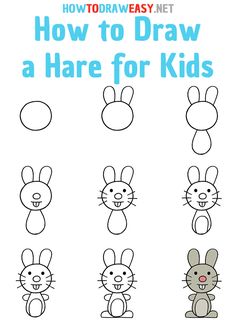 how to draw a cute bunny for kids