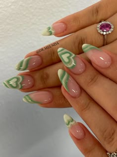 Discover 46 trendy acrylic nail designs that will make you want them done today. Credit: dr.melnda Hippie Nails, Smink Inspiration, Green Nail, Cute Acrylic Nail Designs, Short Acrylic Nails Designs, Coffin Nails Designs, Cute Nail Designs, Dope Nails, Short Acrylic Nails