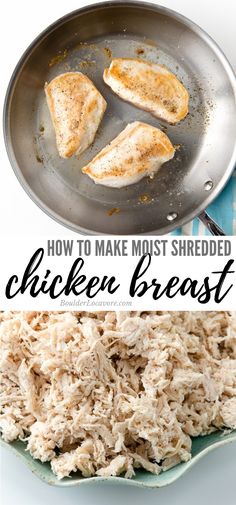 how to make most shredded chicken breast in a skillet