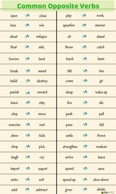 two different types of opposite words are shown in this diagram, which shows the differences between each