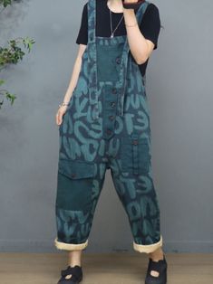 Material: denim Color: purple / green Waist: high waist: Style: overalls Size Details ( One Size Cm to INCH ) Length: 113cm / 44.4inch Bust: 104cm / 40.9inch Thigh: 70cm / 27.5inch Hips 112cm / 44.0inch Casual Green Cotton Jumpsuits And Rompers, Green Relaxed Fit Overalls For Spring, Trendy Green High Waist Jumpsuits And Rompers, Trendy Green High Waist Jumpsuit, Trendy Green Jumpsuits And Rompers For Fall, Utility Style High Waist Cotton Denim Jumpsuit, Utility Style Cotton Denim Jumpsuit With High Waist, Casual Green Relaxed Fit Jumpsuits And Rompers, Green Overalls For Fall