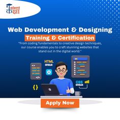 the web development and designing course is available for students to learn how to use it