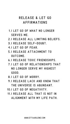 I Release You With A Full Heart, Release Negativity Affirmations, Mantras For Letting Go, Letting Go Of Negative Energy, Letting Go Mantra, Release And Let Go Affirmations, Affirmations For Release And Let Go, Release Negative Thoughts Affirmations, Let Go Affirmations