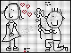 the cross stitch pattern for mickey and minnie