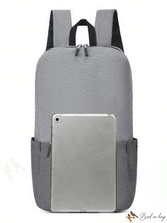 BirdinBag - Grey Minimalist Laptop Bag - Multi-purpose and Stylish Versatile Commuting Bag With Softback, Rectangular Commuting Bag, Versatile Softback Bags For Commuting, Versatile Softback Bag For Commuting, Casual Gray Bags For Commuting, Gray Laptop Bags For Everyday Use, Gray Everyday Laptop Bags, Gray Backpack Shoulder Bag, Gray Portable Shoulder Bag For Daily Use