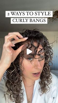 Fringe For Curly Hair, Styling Bangs With Curly Hair, Best Cut For Wavy Hair, How To Get Curly Bangs, Curly Bangs Hairstyles Ideas, Curly Bangs Styling, Fringe With Curly Hair, Growing Out Curly Bangs, Thick Curly Bangs