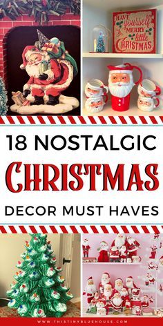 Vintage Christmas Decor Ideas, Holiday Decor Ideas, Retro Christmas Decorations, Vintage Christmas Crafts, Nostalgic Christmas, Vintage Christmas Decor, Vintage Holiday Decor, Christmas Centerpieces Diy, Christmas Decorations Bedroom