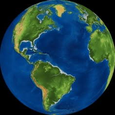 an image of the earth from space showing africa and australia on it's side